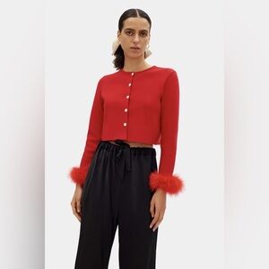 NWT Sleeper Knitted Cardigan in Flame Red Size M-L
